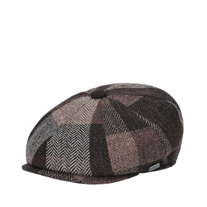 Мъжки вълнен каскет HatYou CP4301, Каре в кафяво