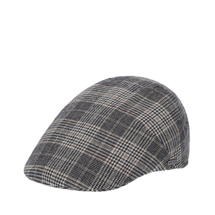 Men’s Winter Cotton Cap HatYou CP4317, Grey Check