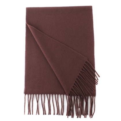 Fular din lână uni Pulcra Livigno, 30x150 cm, Verde închis