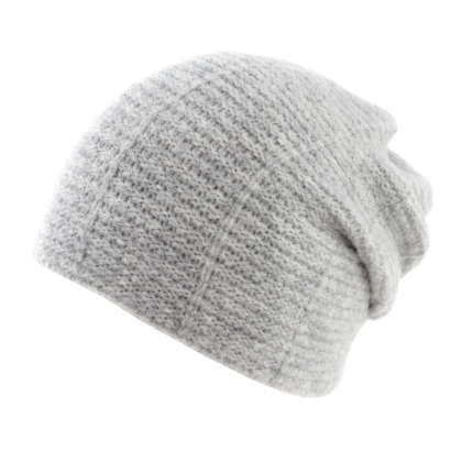 Ladies' knitted hat with high wool content HatYou CP2954, Light Grey