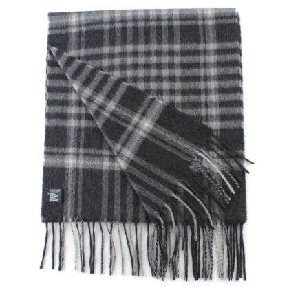 Cashmere Scarf Ma.Al.Bi. MAB813 76/1, 37×180 cm, Grey Check