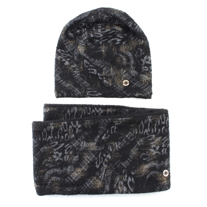 Hat and Infinity Scarf Set Granadilla JG5319 & JG5320, Black