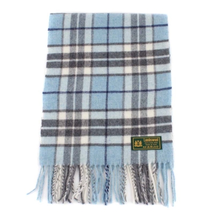 Esarfa de lana Pulcra Dundee N, 30x178 cm, Albastru deschis melange