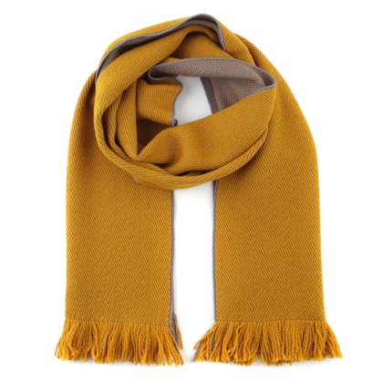 Wool scarf Ma.Al.Bi. MAB141 12/7, 30x180 cm, Mustard