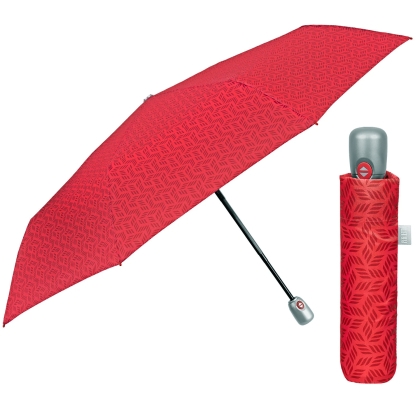 Ladies' Foldable Automatic Open-Close Umbrella Perletti Time 26418, Red