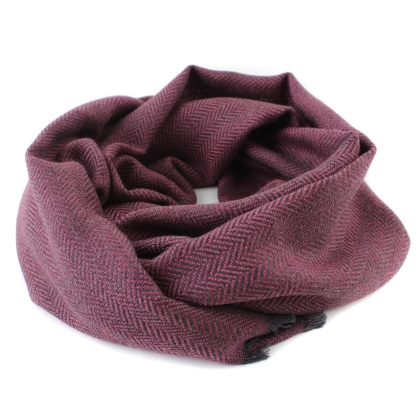 Fine wool scarf Ma.Al.Bi. MAB140/545/10, 40×180 cm, Pink and black