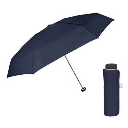 Мъжки сгъваем неавтоматичен мини чадър | Perletti Time | Тъмносин