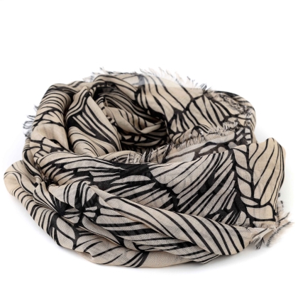 Фин голям шал от бамбук HatYou, 70×190 см | Бежов