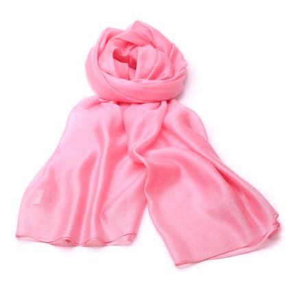 Ефирен шал от модал и коприна HatYou, 80х195 см | Коралово розов
