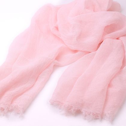 Дамски летен шал от ленена смес HatYou, 90x190 см | Светлорозов
