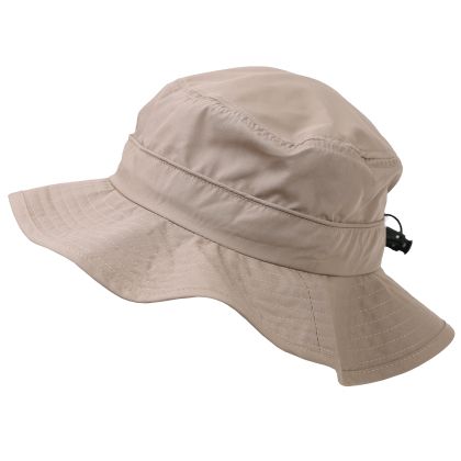 Pălărie de vară tip bucket din bumbac, cu protecție UV și bor lat MESS | Bej