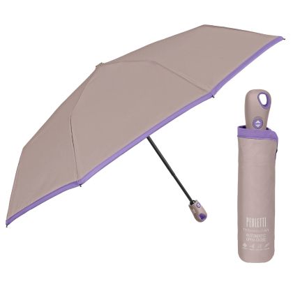 Ladies' Automatic Open-Close Umbrella Perletti Technology 21808, Beige