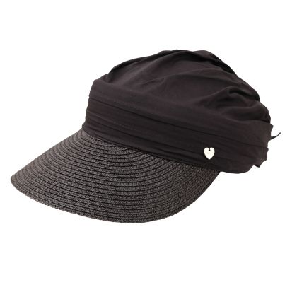 Women's Summer Cotton Visor Hat HatYou | Black