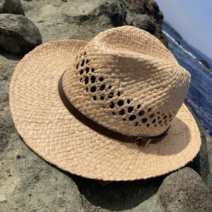 Men's raffia summer hat Fratelli Mazzanti FM 7932, Natural