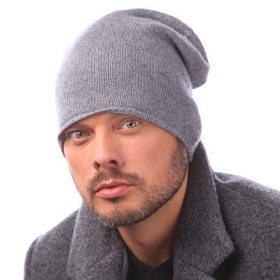 Knited men's scarf Pulcra Cashmere cap