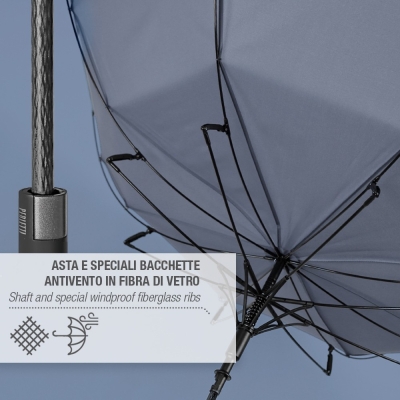 Мъжки автоматичен голф чадър Perletti Technology 21669/728, Многотъмносин