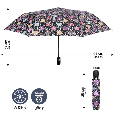 Дамски автоматичен Open-Close чадър Perletti 21656 Technology