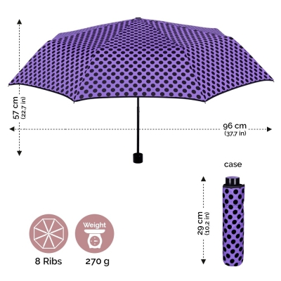 Дамски неавтоматичен чадър Perletti 21229 Chic