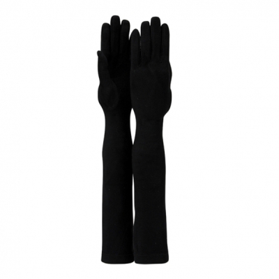 Дамски дълги ръкавици от микрофибър HatYou GL0503, Черен