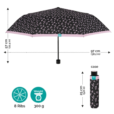 Дамски неавтоматичен чадър Perletti Time 26185