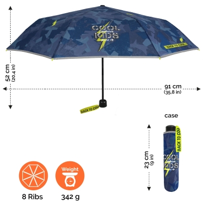 Детски сгъваем чадър Perletti CoolKids Камуфлаж 15580