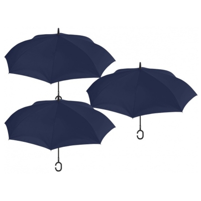 Дамски неавтоматичен чадър с обратно сгъване Perletti Time 26018