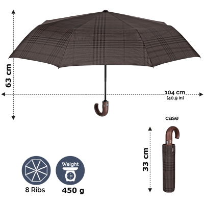 Men's automatic Open-Close umbrella Perletti Technology 21673