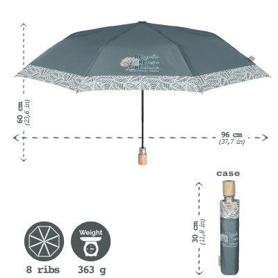 Дамски автоматичен чадър Perletti Green 19116