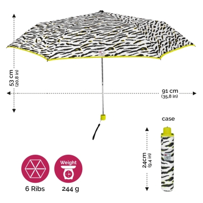 Дамски неавтоматичен ултралек чадър Perletti Trend 20305