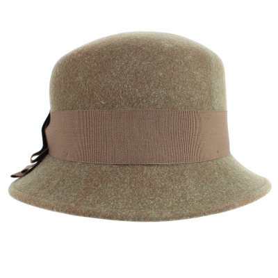 Дамска филцова шапка HatYou CF0307, Каки