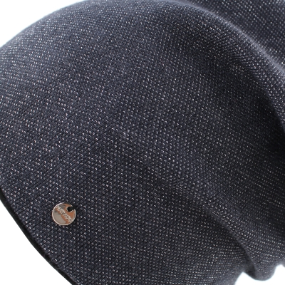 Комплект дамска шапка и ръкавици HatYou CP2370&GL1060, Син/Сребрист