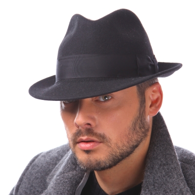 Мъжка филцова шапка Fedora HatYou CF0045, Черен