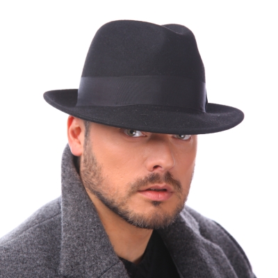 Мъжка филцова шапка Fedora HatYou CF0045, Черен