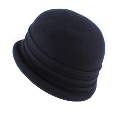 Ladies felt hat HatYou CF0305, dark blue