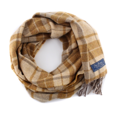 Wool scarf Pulcra Dundee 65, ocher