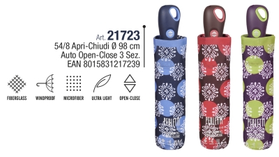 Дамски автоматичен Open-Close чадър Perletti Technology 21723