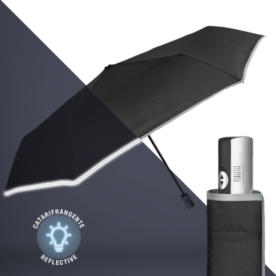 Компактен автоматичен Open-Close чадър Perletti Technology 21725, черен