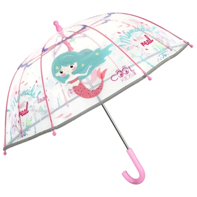 Детски прозрачен чадър Perletti CoolKids Русалка 15572