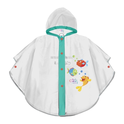 Rain poncho Perletti CoolKids Little fishes 15594
