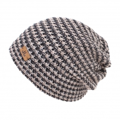 Мъжка плетена шапка JailJam JA4045, Сив/Бежов