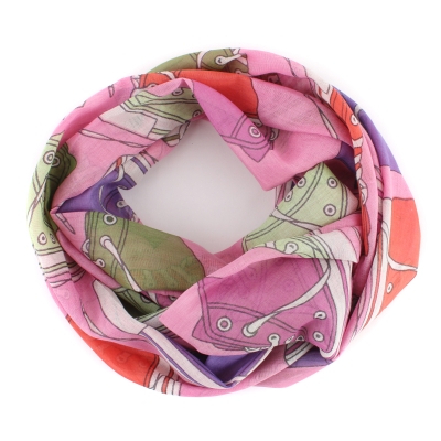 Kid's cotton scarf MESS SE0498, Pink