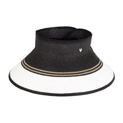 Ladies' summer visor HatYou CEP0737, Black and gold