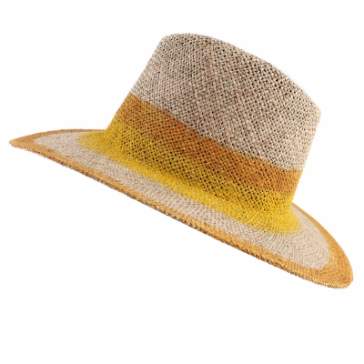 Дамска лятна шапка Raffaello Bettini RB 22/20524, Натурален/Жълт
