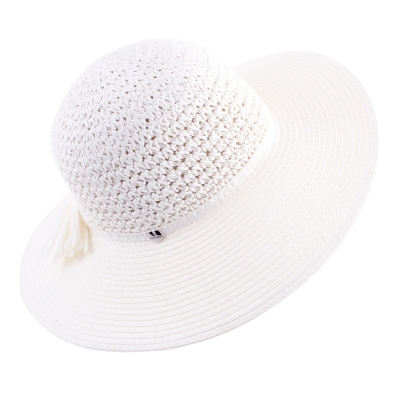 Ladies' wide-brimmed hat HatYou CEP0602, White