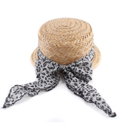 Ladies' summer hat HatYou CEP0425, Gray ribbon