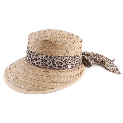 Ladies' summer hat HatYou CEP0425, Beige ribbon