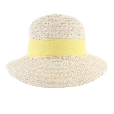 Дамска лятна шапка HatYou CEP0423, Жълта лента