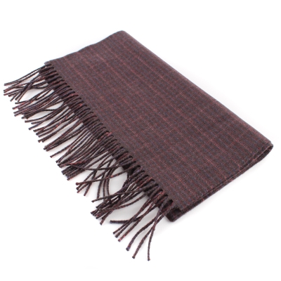Wool scarf Ma.Al.Bi. MAB105/85, Brown/Coral