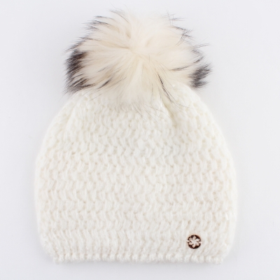 Дамска плетена шапка Granadilla JG5336, Бял