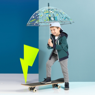 Детски прозрачен чадър Perletti CoolKids Free Skate 15574
